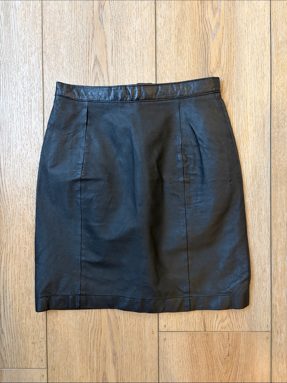 American Vintage | Wilsons Suede & Leather Black Mini Skirt